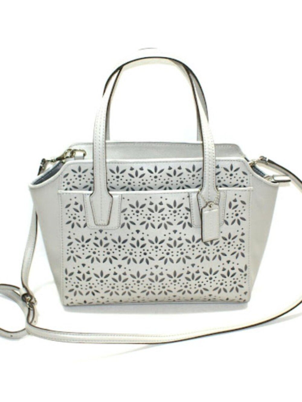 COACH TAYLOR EYELET LEATHER BETTE MINI TOTE CROSSBODY F28081)